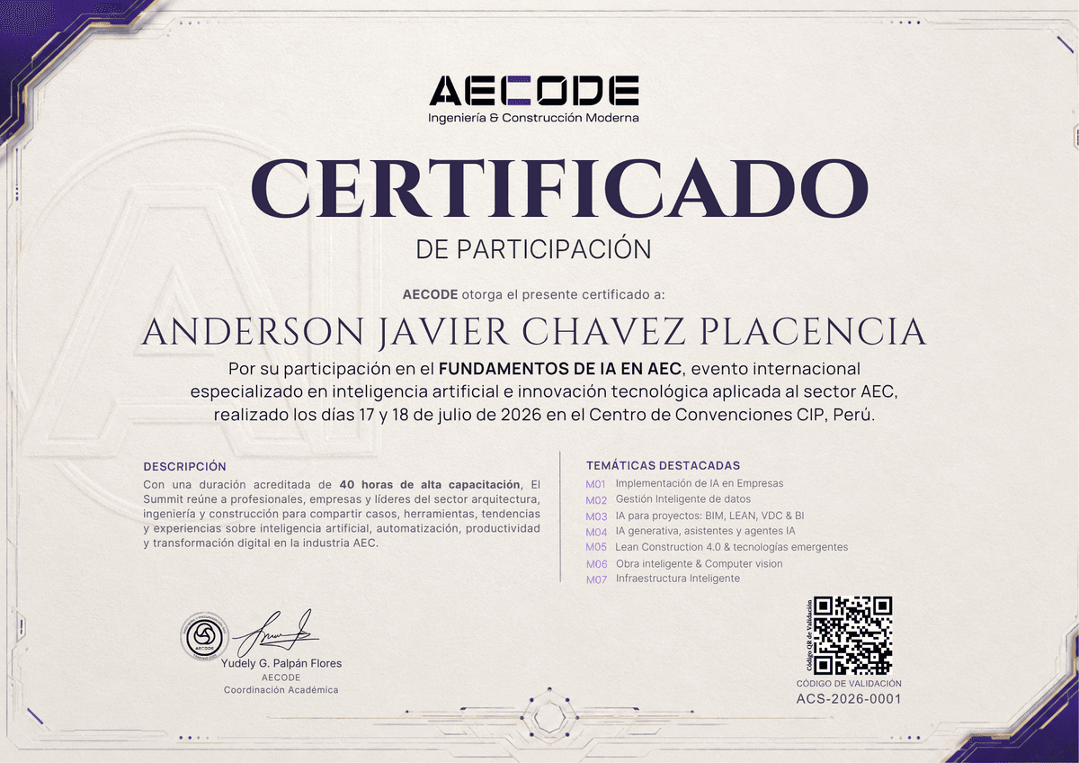 Certificado Summit